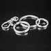Jeffirm 60pcs Key Chain Ring Split Rings Key Chains for Keys Organization Silver Color