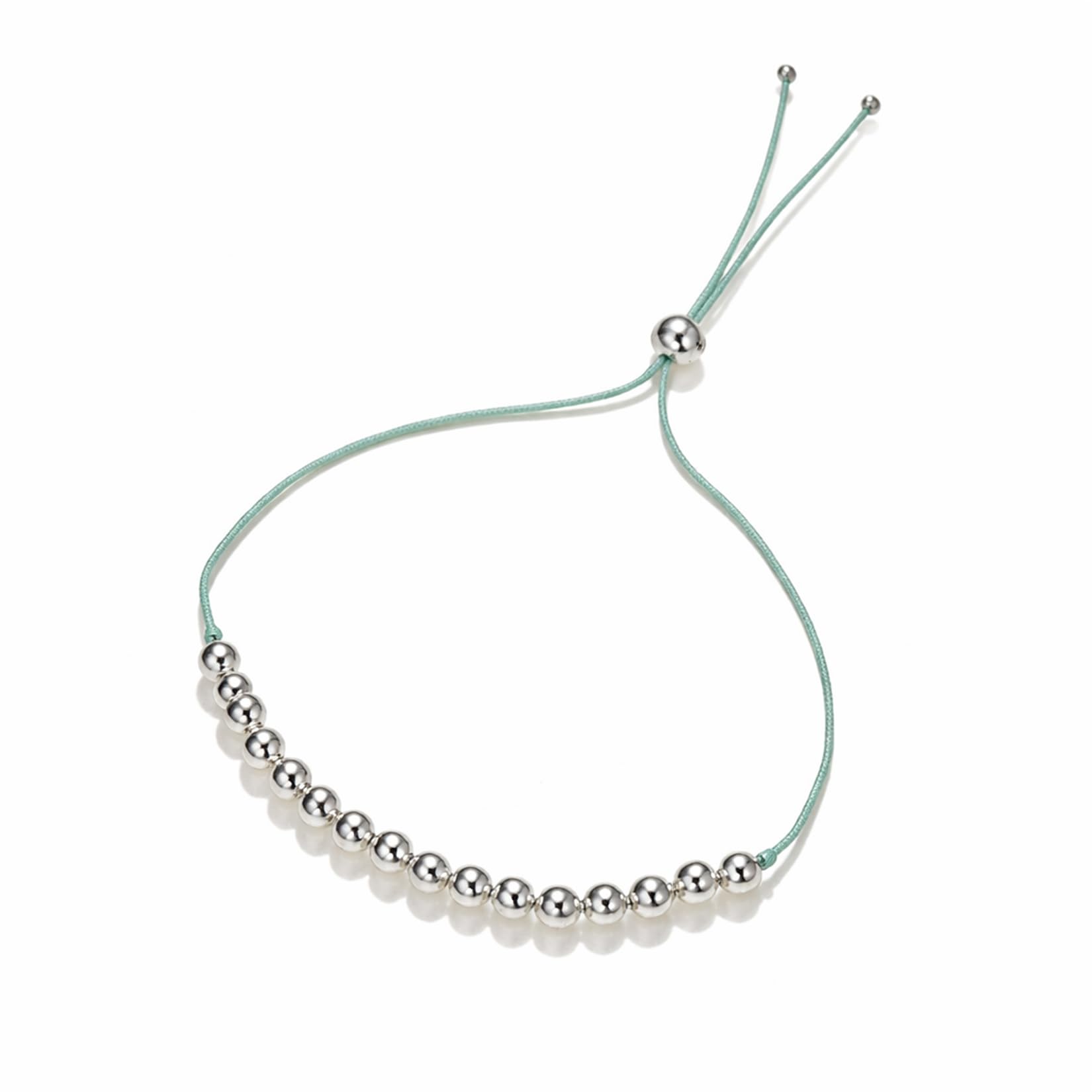 Sweet 16 Gifts for Girls - Sterling Silver Bead Bracelet for 16th Birthday Gift, Adjustable Jewelry 7" - 9" Cord