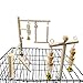 PINVNBY Bird Playground Parrot Play Gym Parakeet Cage Play Stand Wooden Perches Playpen Ladders Conure Chewing Climbing Swing Toy Birdcage Accessories for Electus Cockatoo Cockatiel Lovebirds Budgiethumb 3