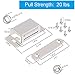 WOOCH Magnetic Door Catch - 20lb High Magnetic Stainless Steel Heavy Duty Catch for Kitchen Bathroom Cupboard Wardrobe Closet Closures Cabinet Door Drawer Latch (2.1 in Silver, 5-Pack)