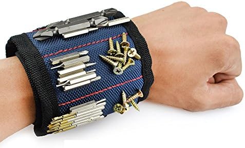 Le Fu Li Polyester Magnetic Wristband Portable Tool Bag Electrician Wrist Tool Belt Screws Nails Drill Bits Holder Repair Tools