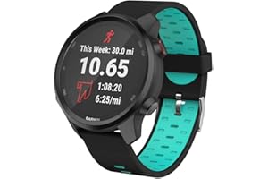 ISABAKE Watch Band for Garmin Vivoactive 3/3 Music/Forerunner 245/245 Music/645/645 Music/Venu Sq/Vivomove HR,20mm Soft Silicone Replacement Strap for Garmin Smart Watch Accessories