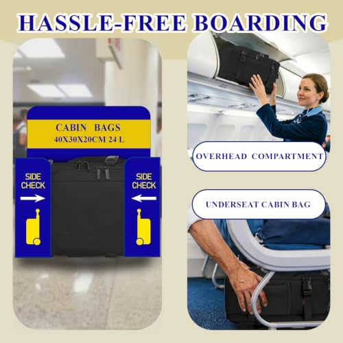 ZHXX Ryanair Backpack 40 x 30 x 20 cm, Hand Luggage 40 x 30 x 20 cm for Ryanair, Airplane Travel Backpack for Multiple Airlines with Charging Hole and Anti-Theft Pocket