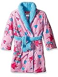 Trolls Little Girls' Luxe Plush Robe, Light Pink Fun, 6