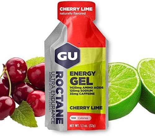 GU Roctane Ultra Endurance Energy Gel, Cherry Lime, 24-Count by GU Energy Labs