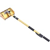 PLITEDDE 10 Inch Drywall Finishing Box,Professional Aluminum Drywall Mud Flat Box with Putty Case &amp; 2.95-4.92FT Adjustable Handle for Putty Workers Decorators Taping Finishing Tool