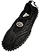 Women's Easy USA Wave Water Shoes Pool Beach Aqua Socks, Yoga , Exercise , Dance (10, Black/Black 1185L)