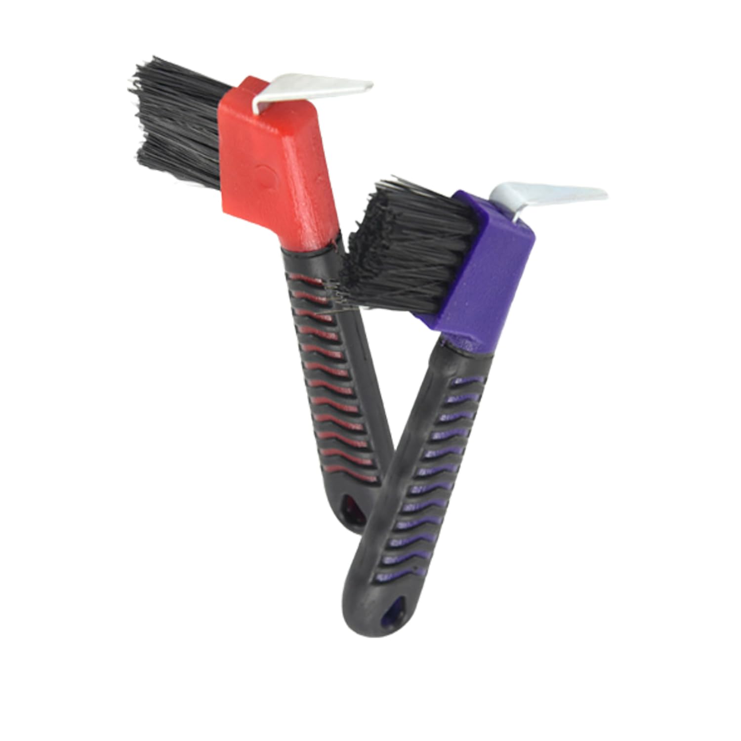 Weilan 2PCS Horse Hoof Pick Brush with Deluxe Soft GripTouch Rubber Handle,Partrade Hoofpick,Random Colors