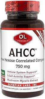 Olympian Labs AHCC, 750mg, 30 Vegetarian Capsules