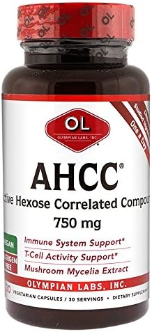 Olympian Labs AHCC, 750mg, 30 Vegetarian Capsules