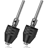 Mesee 2Pcs Mini Keyless Drill Chuck, 0.3-3.4mm Universal Quick Change Chucks Adapter Converter Conversion Tool for Dremel Ele