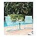 Crosley Furniture Gracie Weather Resistant Retro Metal Outdoor Side Table for Patio, Deck, Porch, Caribbean Blue