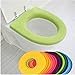 Dealglad New 2pcs O-shaped Bathroom Warmer Washable Cloth Toilet Seat Cover Pad Mat (Random Color)