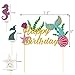 Mermaid Party Supplies and Decorations Cake Topper and 24 Cupcake Toppers for Under the Sea Party, Birthday Party, Baby Shower and Wedding