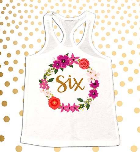 Girl's 6th Birthday Outfit Six Shirt Six Outfit 6 year old shirt 6th Birthday Party Outfit 6th Birthday Shirt 6th Bday Pink and Gold Shirt