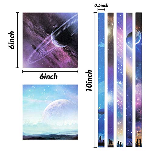 Koogel 472 Pcs Sky Origami Paper,6Inch Square Colored Paper Folding Star Paper Origami Folding Paper of Beautiful Galaxy Outer Space for Paper Arts Crafts Kids Grown-ups School Teachers