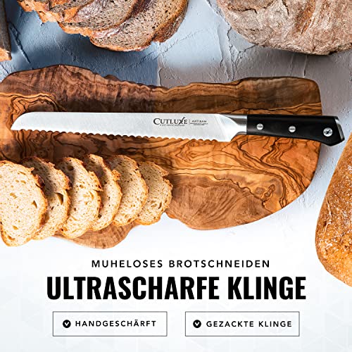 Cutluxe Brotmesser 25cm mit Wellenschliff – Brotschneidemesser Brötchenmesser Küchenmesser Kochmesser – Ergonomisches Design & Extrem Scharf thumbnail 3