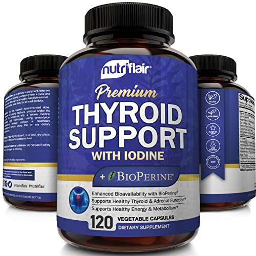 Thyroid Support Complex with Iodine and BioPerine 120 Capsules