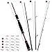 Sougayilang 4-Piece Fishing Rod Carbon Fiber Spinning Rods 904SMH 10-20LB 1/4-1OZ