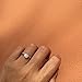 4K Rose Gold Plated Minimalist CZ Simulated Diamond Stacking Circle Disc Stackable Ring, Size 7