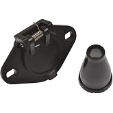 POLLAK 6P-103V 6-Pole Round Plastic Vehicle End Socket with Rubber Boot