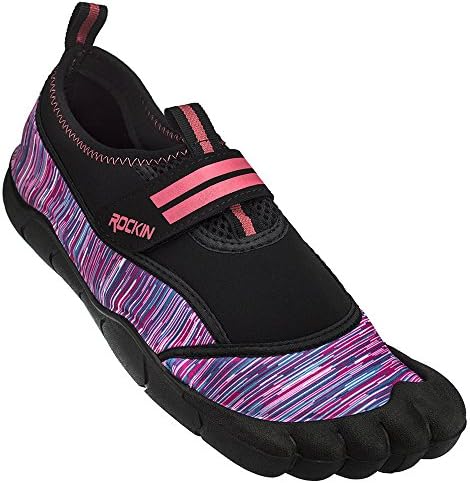 Rockin Footwear Unisex-Kids Rockin Aqua Bay Foot Water Shoe, Pink, US Size: 3 Regular US Big Kid