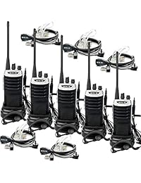 Retevis RT7 Radios de dos vías USB recargable Manos libres Radios de 2 vías UHF ligero y práctico Walkie Talkies con auricular (paquete de 5)