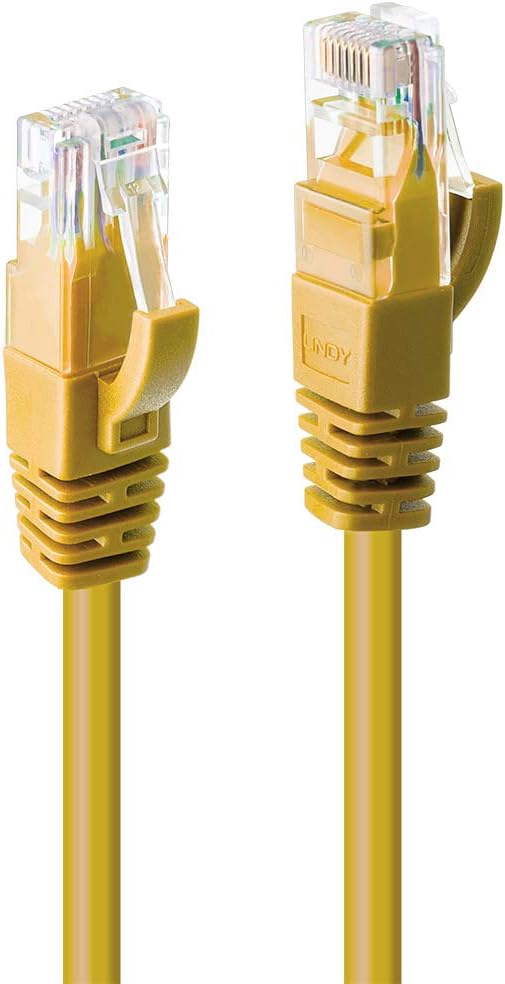 Lindy 0.5m Cat.6 U/UTP Ethernet Cable, Yellow