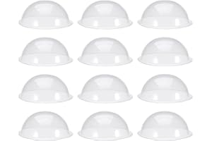 SOLUSTRE 12pcs Plastic Snow Globe Domes 16cm Half Sphere Cloche Covers for DIY Christmas Village Decorations