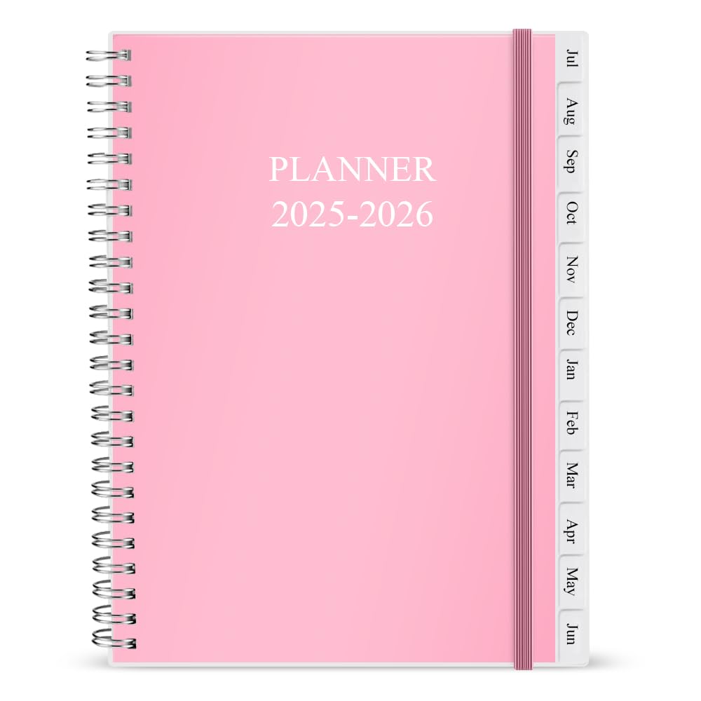 Photo 1 of 2025-2026 Planner - Weekly & Monthly Planner Runs Jul 2025 to Jun 2026, 6.25" x 8.25", 12 Monthly Tabs, 14 Notes Page, Plastic Pocket, Flexible Cover with Twin-Wire Binding, Planners 2025-2026LPNPMER4351794
