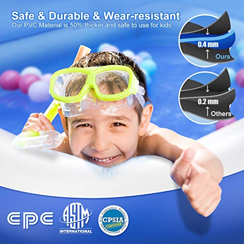 Hamdol Inflatable Swimming Pool, Kiddie Pool with Sprinkler, 99" X 72" X 22" Full-Sized Family Blow up Pool for Kids Toddlers Adults, Lounge Above Ground Pool for Backyard Indoor Outdoor for Age 3+ - Image 3