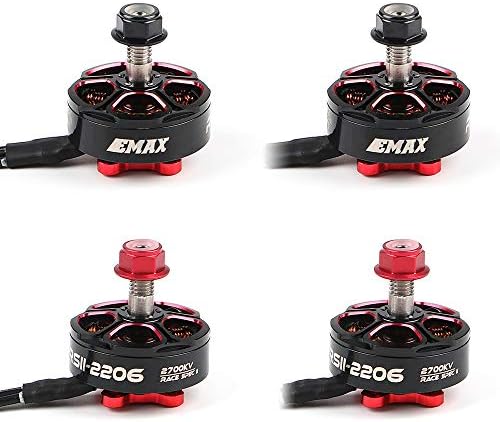 Guokukey 4pcs Emax RSII2206 2700KV Brushless Motor Support 3-4s Lipo CW CCW Motor Compatible with 210 215 220 250 Frame for FPV Racing Drone Quadcopter