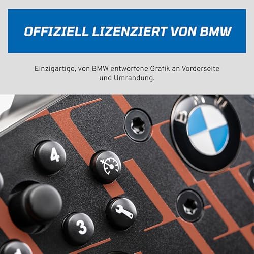 Sim Racing CSL Lenkrad BMW – gummierter Griff, LED-Display, RevStripe, Metallschalthebel – PC, PS5, PS4