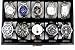 Caddy Bay Collection Classic Black Watch Case with Glass Clear Top Holds 10 Watches with Lock