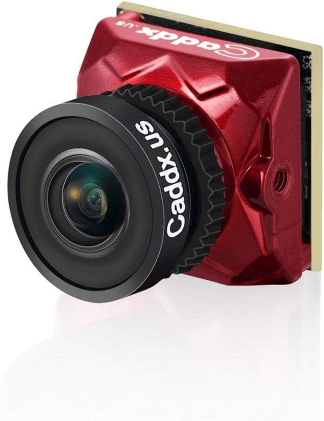 Amyove Caddx Ratel 1/1.8in Starlight HDR OSD 1200TVL NTSC/PAL 16:9/4:3 Switchable 1.66mm/2.1mm Lens FPV camera for RC Drone Red 2.1mm + ND Filter
