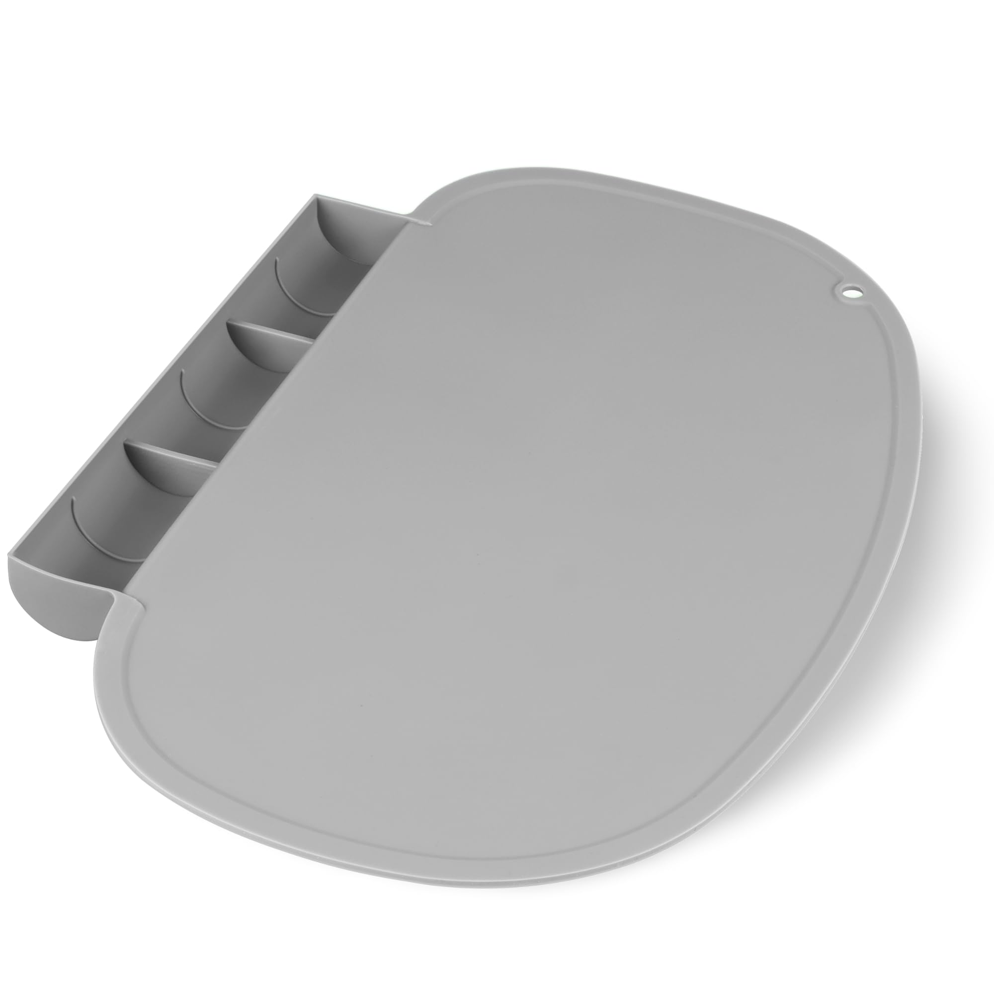 Photo 1 of Sallurna Silicone Placemat for Baby, Silicone Tablemats with Food Catching Pocket, Non-Slip Silicone Placemat for Restaurants Home Travel (Gray), Large Size, PM-34