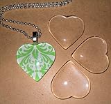 Olivia Pearl Designs Set 10 Clear 1 Inch Glass Tile Hearts for Jewelry Making and Crafting