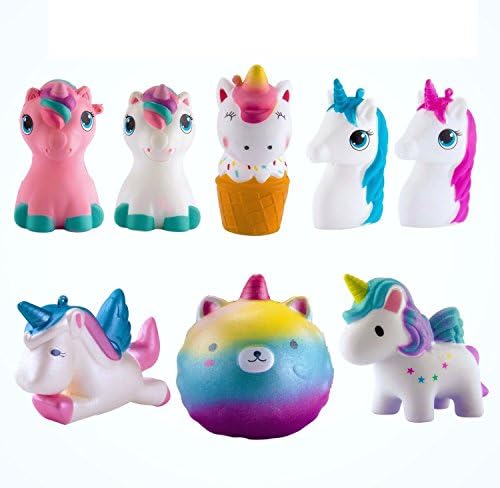 WATINC Random 3 Pcs Animal squishy Sweet Scented Vent Charms Slow Rising squishies Kawaii Kid Toy, Lovely Stress Relief Toy, Animals Gift Fun Large(3p Horse)