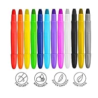 Easy Face Paint Crayons - Non-Toxic Face Painting Kit - 12 Colors Including Silver and Gold - Washable Face Paint for Kids - Twistable Face and Body Paint Markers - Water Based Face Paint Pens