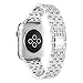 YUNSHU Rhinestone Diamond Apple Watch Band Replacement for Apple Watch Series 4/3/2/1 42mm 44mm iWatch Bling Metal Jewelry Dressy Wristband Strap-(Silver)