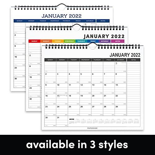 PAPERAGE Calendar 2022 - 12 Months Minimalist Wall and Desk Calendar PAPERAGE Calendar 2022 - 12 Months Minimalist Wall and Desk Calendar