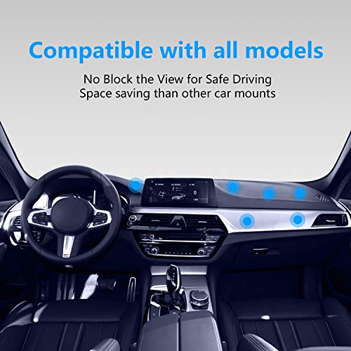 Magnetic Phone Car Mount, Amoner Universal Car Phone Holder for Dashboard, 360Â° Adjustable Magnet Cell Phone Mount Compatible with iPhone, Samsung, LG, GPS, Mini Tablet and More
