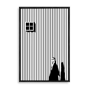 Framed Canvas Wall Art Modern Geometric Pattern Canvas Prints Home Artwork Decoration for Living Room,Bedroom - 16x24 inches