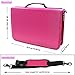YOUSHARES 180 Slots PU Leather Colored Pencil Case - Large Capacity Carrying Case for Prismacolor Watercolor Pencils, Crayola Colored Pencils, Marco Pens, Gel Pens（Red）