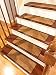 Gloria Rug - Stair Treads - Beautifully Designed Outdoor Skid Resistant Stair Treads Non Slip Set of 7 (8.5" x 26") Stair Mats with Rubber Backing (Solid Beige)