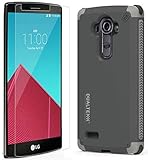 LG G4 Case/Glass Combo, Puregear [Matte Black] Dualtek Extreme Impact Rugged Case Cover + Tempered Glass Screen Protector for LG G4 Phone (F500, H810, H811, H815, LS991, VS986)