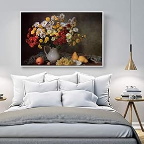 Floating Framed Canvas Wall Art for Living Room, Bedroom Still Life Canvas Prints for Home Decoration Ready to Hang - 16x24 inches