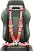 Tanaka Racing Style 4 point Harness For Powersports - PAIR (Red)