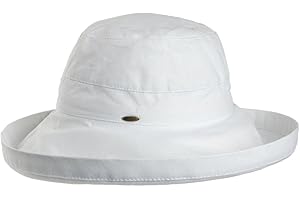 Scala Women's Cotton Hat with Inner Drawstring and Upf 50+ Rating