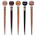 Zealor 5 Pairs Hardwood Chopsticks Set, with 5 Assorted Colors Natural Wooden Chopsticks